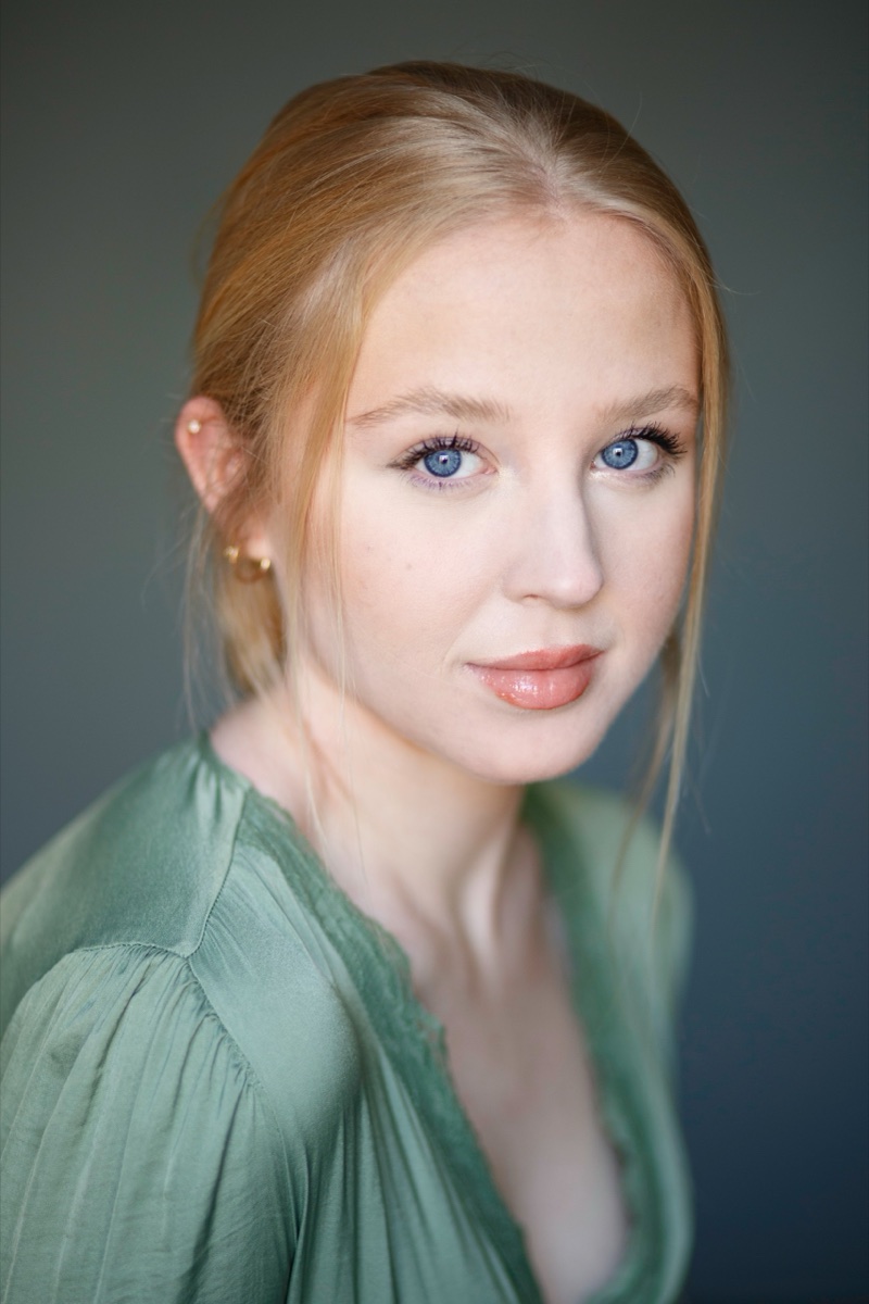 Soft natural light portrait with blue eyes
